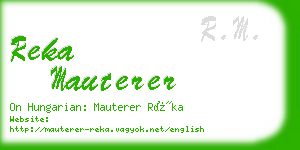 reka mauterer business card